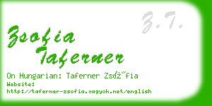 zsofia taferner business card